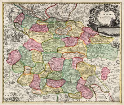 une vieille carte du comté de Somerset, en Angleterre