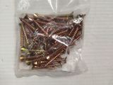 many screws in a bag on a table