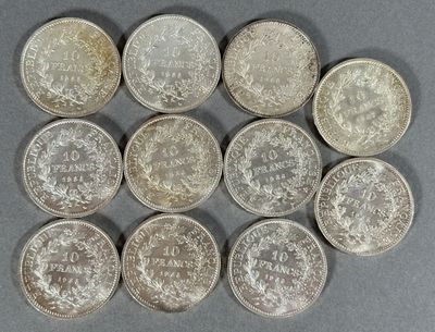 un lot de six pièces d'argent britanniques
