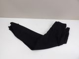 black pants on a white table with a white background