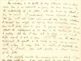 lettre manuscrite écrite à l'encre noire sur une feuille de papier