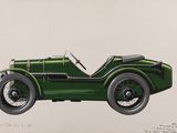 dessin d'une voiture verte avec un toit noir et des pneus noirs