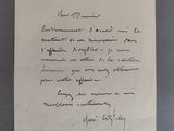 une vieille lettre manuscrite sur laquelle figure l'image d'un bâtiment