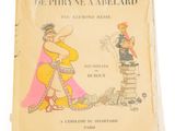 un vieux livre sur lequel figure le dessin d'une femme et d'un homme