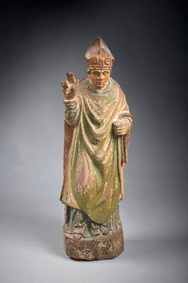 Ecole du XIXème siècle "Saint Evêque" - Photo 1