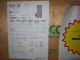 a sign on the wall that says vap 24 and has a sticker on it