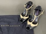 ralph lauren black and yellow heels