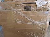 a large box with a lot of boxes wrapped in plastic