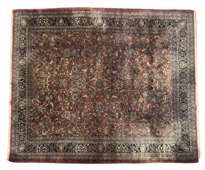 INDE Cachemire Important tapis en laine nouée à la main à dé…