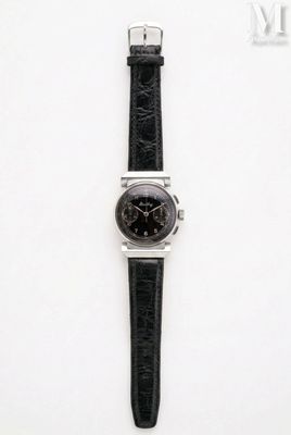 BREITLING N° 466024 Vers 1940 Chronographe-bracelet en acier… - Photo 1