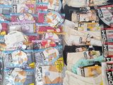 a lot of underwear and other items on the table