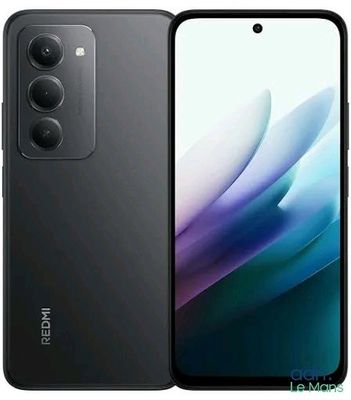 the front and back view of a black smartphone with a camera on it