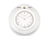 a clock that is on the wall on a white background