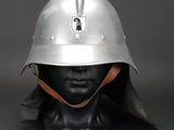 a close up of a helmet on a mannequin head