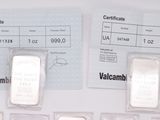several different types of silver bars are shown on a white surface