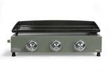 an image of a gas stove with three burners on a white background