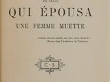 an old book with french writing on it sitting on a table