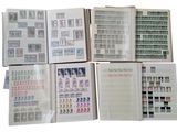 many different types of stamps on the pages of a book