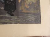 a picture of a painting of a woman in a black dress