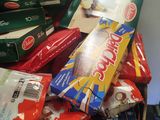 a pile of food that is sitting in a box