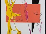 une image représentant un tableau où figurent deux femmes aux couleurs différentes