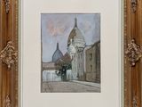 une image représentant un tableau d'une église dans un cadre doré