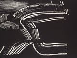 an image of a black and white drawing of a letter k