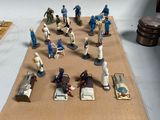un grand nombre de figurines sur une table
