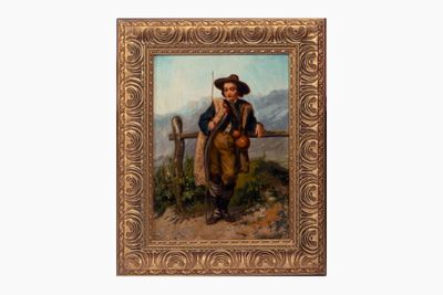 Albert DILLENS (1844-?) Berger accoudé