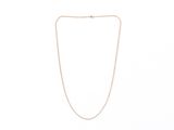 a white necklace with a gold chain on a white background
