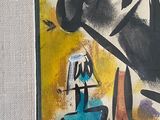 a picture of a painting on the wall of a room