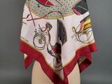 a close up of a scarf on a mannequin head