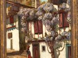 une image d'une peinture représentant une femme marchant dans une rue