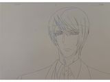 drawing of a man in a suit and tie with a tie around his neck