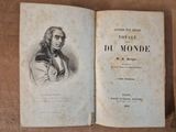 an old book with a drawing of a man in a coat