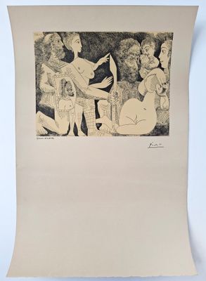 a black and white drawing of a woman sitting on a chair
