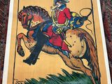 une image d'un tableau représentant un homme à cheval