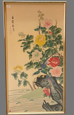 a picture of a painting on the wall of a room