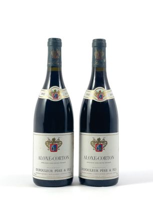 deux bouteilles de vin posées l'une à côté de l'autre sur une surface blanche