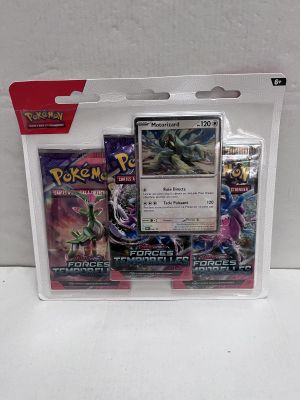 a package of pokemon cards in a plastic bag