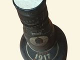 a close up of a bottle of liquor with a label on it