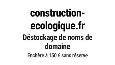 Nom de domaine construction-ecologique.