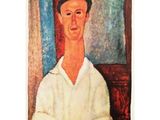 an image of a painting of a man in a white shirt
