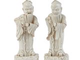 paire de figurines chinoises représentant un homme et une femme