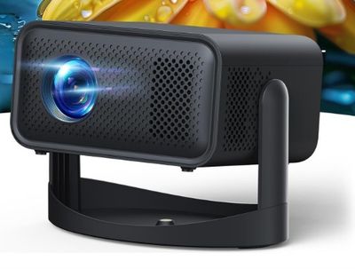 une image représentant un petit projecteur surmonté d'un écran de projection