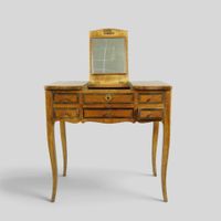 Table de toilette ou coiffeuse en bois de placage et marquet… (photo 3)