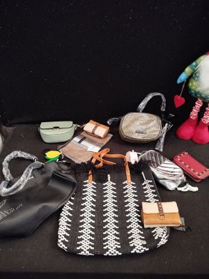 a black table with many items on it and a stuffed animal