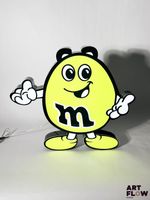 Caisson lumineux M&M's jaune (photo 3)