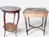 pair of 19th century french side tables with marble top
