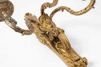 Paire d'appliques murales en bronze ciselé et doré à trois b… (photo 3)